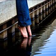 Girl with Boot-cut Jeans